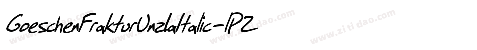 GoeschenFrakturUnz1aItalic-lP2w字体转换