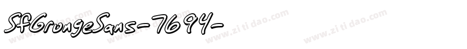 SfGrungeSans-7694字体转换 SfGrungeSans-7694字体转换