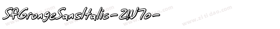 SfGrungeSansItalic-2W7o字体转换 SfGrungeSansItalic-2W7o字体转换
