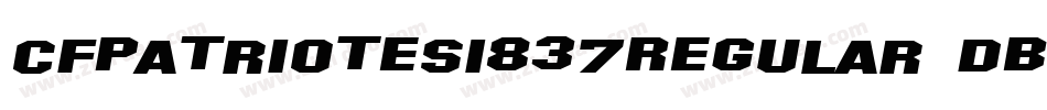 CfPatriotes1837Regular-DBZm字体转换