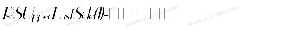 RSUpperEastSide(1)字体转换