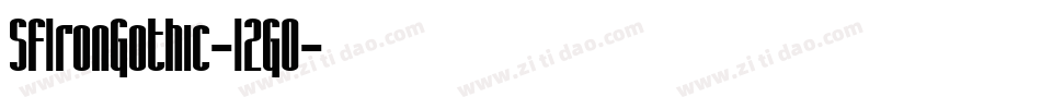 SfIronGothic-12G0字体转换