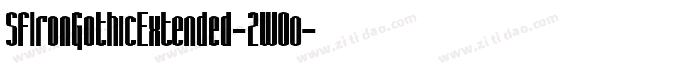SfIronGothicExtended-2WOo字体转换