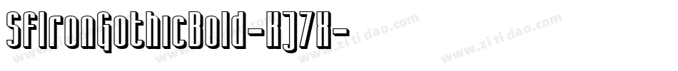 SfIronGothicBold-KJ7X字体转换