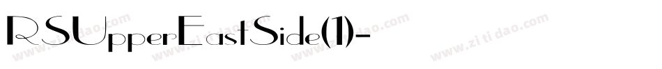 RSUpperEastSide(1)字体转换