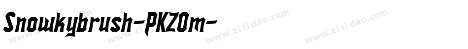 Snowkybrush-PKZOm字体转换