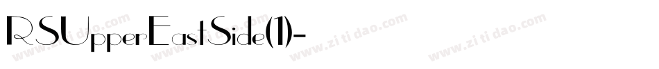 RSUpperEastSide(1)字体转换