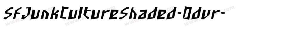 SfJunkCultureShaded-0dvr字体转换
