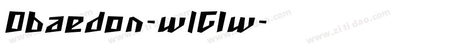 Obaedon-w1Glw字体转换