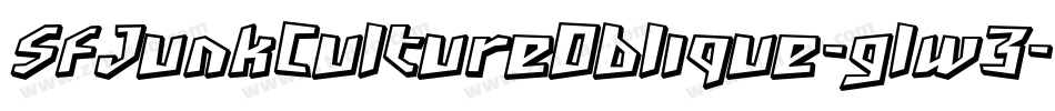 SfJunkCultureOblique-glw3字体转换