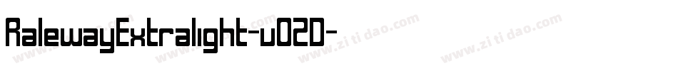 RalewayExtralight-v02D字体转换