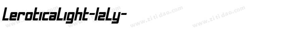 LeroticaLight-lzLy字体转换