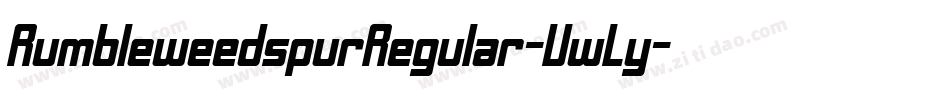 RumbleweedspurRegular-VwLy字体转换