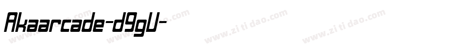 Akaarcade-d9gV字体转换