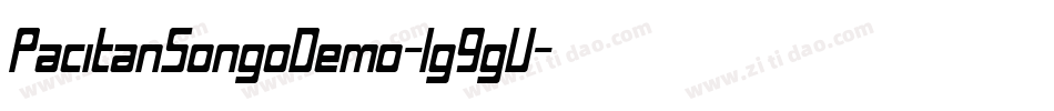 PacitanSongoDemo-lg9gV字体转换