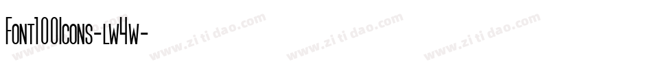 Font100Icons-lw4w字体转换