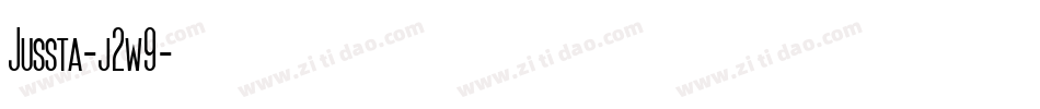 Jussta-j2w9字体转换