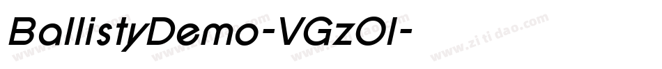 BallistyDemo-VGzOl字体转换