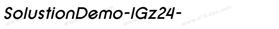 SolustionDemo-1Gz24字体转换