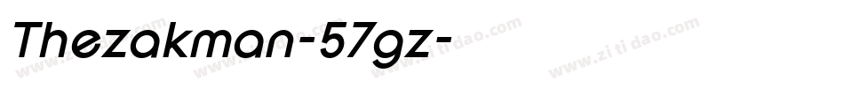 Thezakman-57gz字体转换