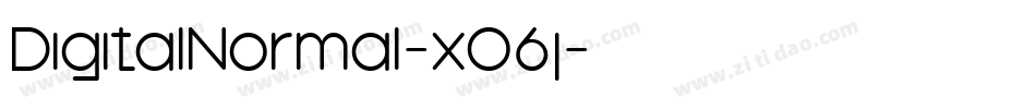 DigitalNormal-xO6j字体转换