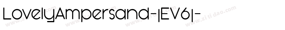 LovelyAmpersand-jEV6j字体转换