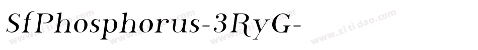SfPhosphorus-3RyG字体转换