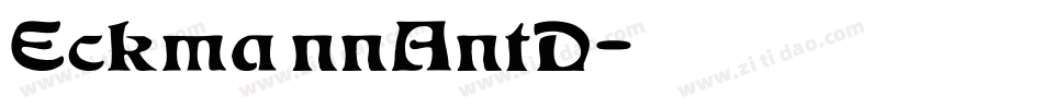 EckmannAntD字体转换