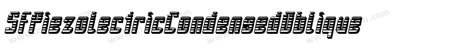 SfPiezolectricCondensedOblique-MLBn字体转换