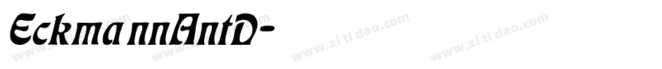 EckmannAntD字体转换