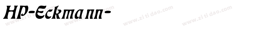 HP-Eckmann字体转换