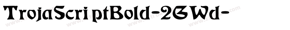 TrojaScriptBold-2GWd字体转换