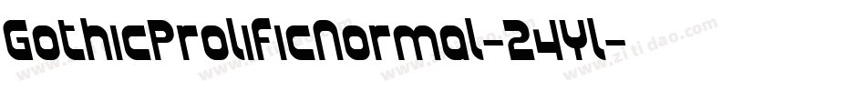 GothicProlificNormal-24Yl字体转换