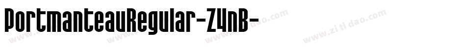 PortmanteauRegular-Z4nB字体转换