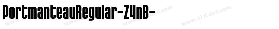 PortmanteauRegular-Z4nB字体转换