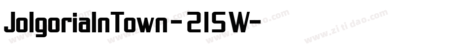 JolgoriaInTown-2l5W字体转换 JolgoriaInTown-2l5W字体转换