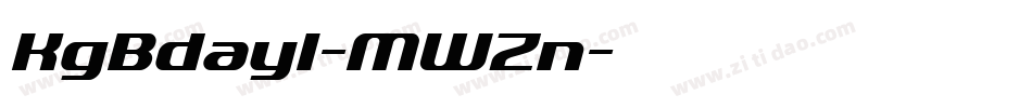KgBday1-MWZn字体转换