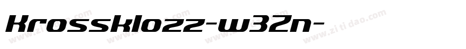 Krossklozz-w3Zn字体转换