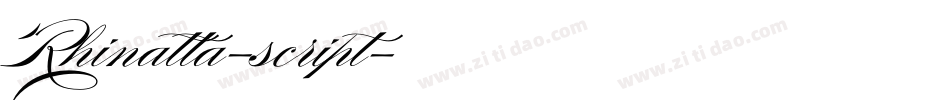 Rhinatta-script字体转换