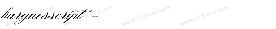 burguesscript生成器字体转换