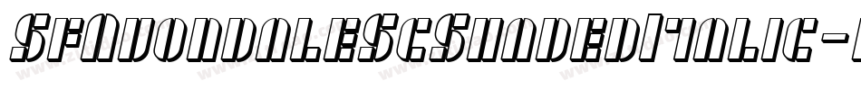 SfAvondaleScShadedItalic-nLyR字体转换