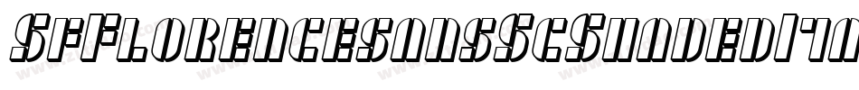 SfFlorencesansScShadedItalic-7jMR字体转换