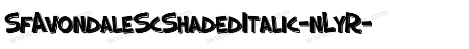 SfAvondaleScShadedItalic-nLyR字体转换