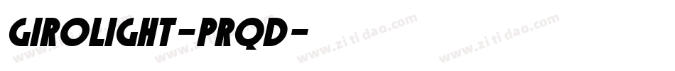 GiroLight-pRqd字体转换