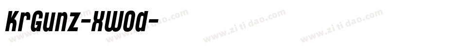 KrGunz-XWOd字体转换 KrGunz-XWOd字体转换