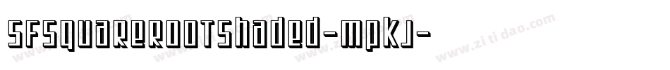 SfSquareRootShaded-mPKj字体转换 SfSquareRootShaded-mPKj字体转换