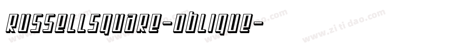 RussellSquare-Oblique字体转换