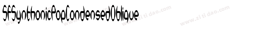 SfSynthonicPopCondensedOblique-Er1z字体转换