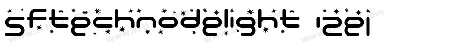 SfTechnodelight-12Ej字体转换