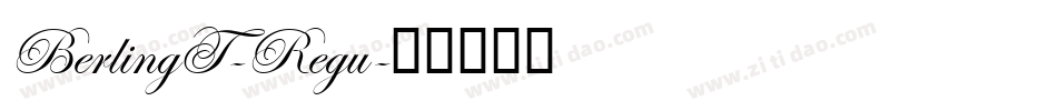 BerlingT-Regu字体转换